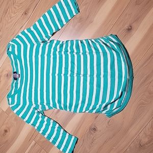 Oh Baby by Motherhood Size M Sweater Green w/White Stripes 3/4 Quarter S…